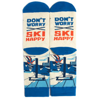 Don't Worry Ski Happy Socks