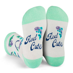Reel Cute Crazy Colorful Fishing Socks Gift for Girls who Fish