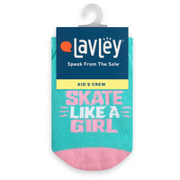 Skate Like a Girl Hockey Crazy Socks for Kids One Size Fits Most