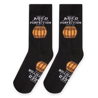 Aged to Perfection Whiskey Socks Birthday Gift for Men