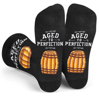 Aged to Perfection Whiskey Socks Birthday Gift for Men