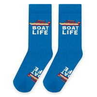 Boat Life Socks Funny Gift for Boaters One Size fits Most Men and Women