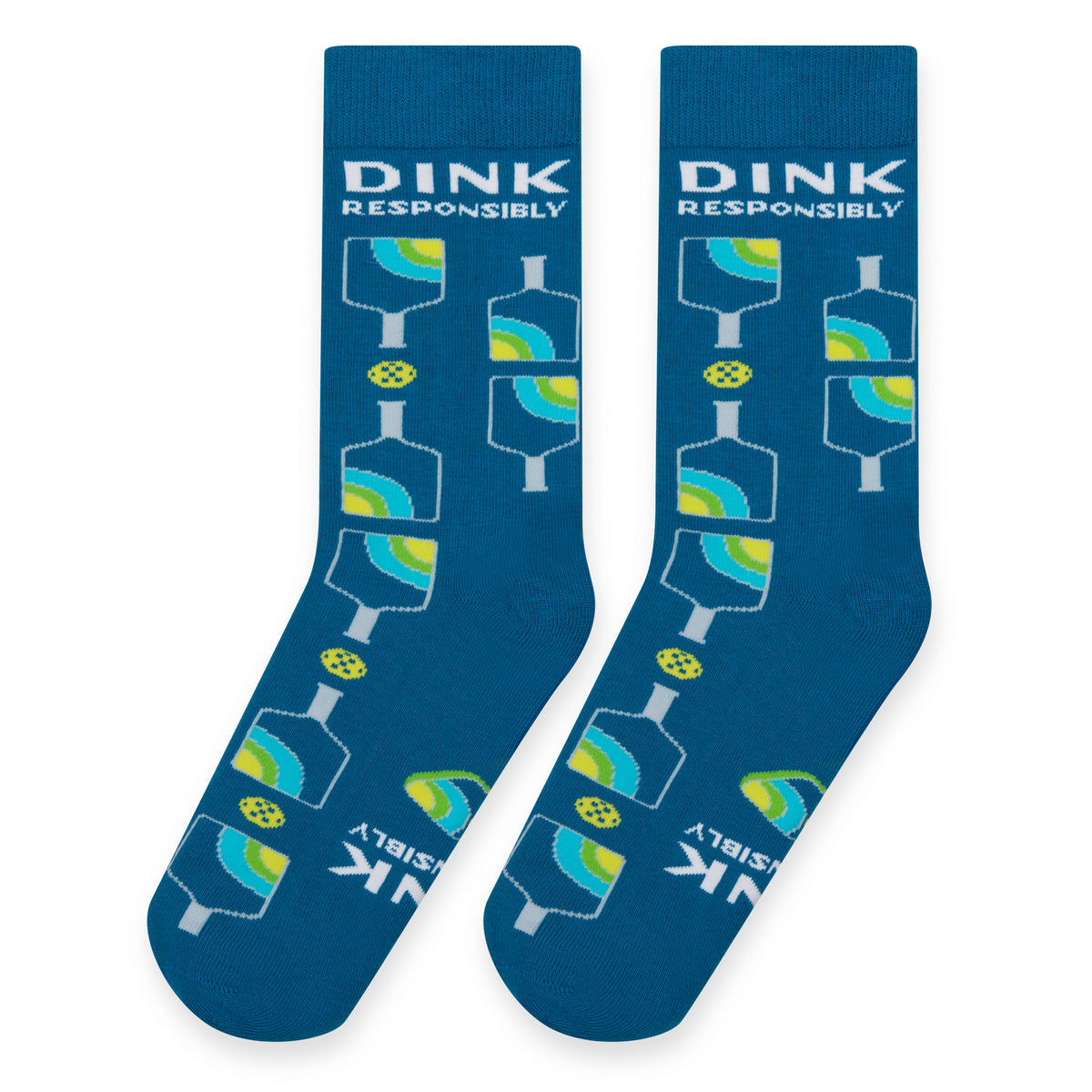 Dink Responsibly Funny Pickleball Socks for Men and Women