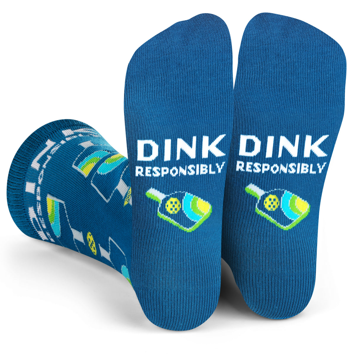 Dink Responsibly Funny Pickleball Socks for Men and Women