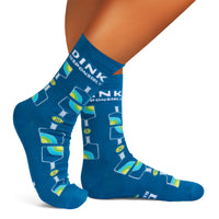 Dink Responsibly Funny Pickleball Socks for Men and Women