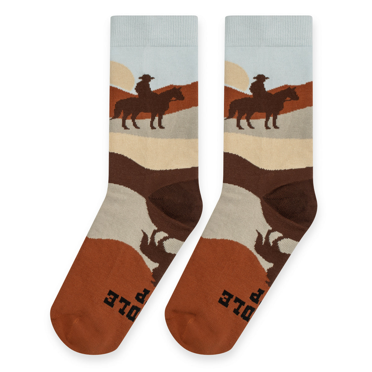 Saddle Up! Cool Western Socks Unisex One Size for Men and Women