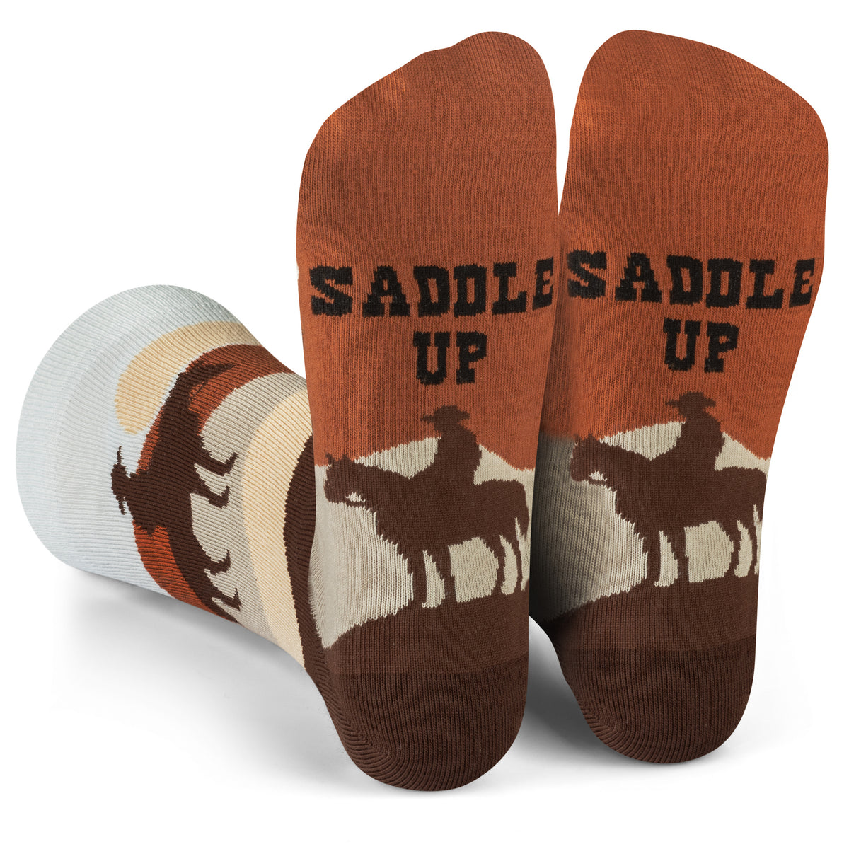 Saddle Up! Cool Western Socks Unisex One Size for Men and Women