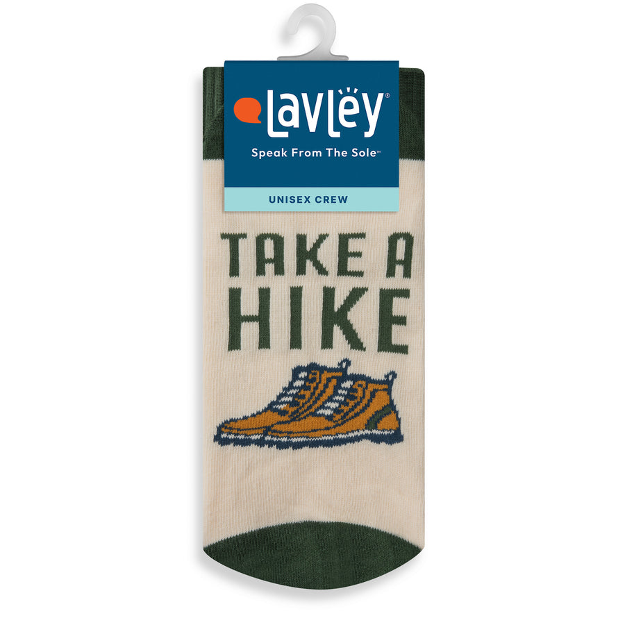 Take a Hike Funny Socks Gift for Hikers fits Men and Women
