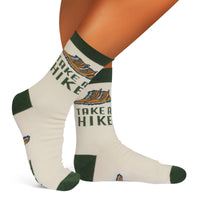 Take a Hike Funny Socks Gift for Hikers fits Men and Women