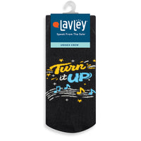 Turn It Up Music Lover Socks for Men and Women Gift for Musicians and Fans