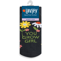 You Grow Girl Cute Flower Garden Plant Socks for Women