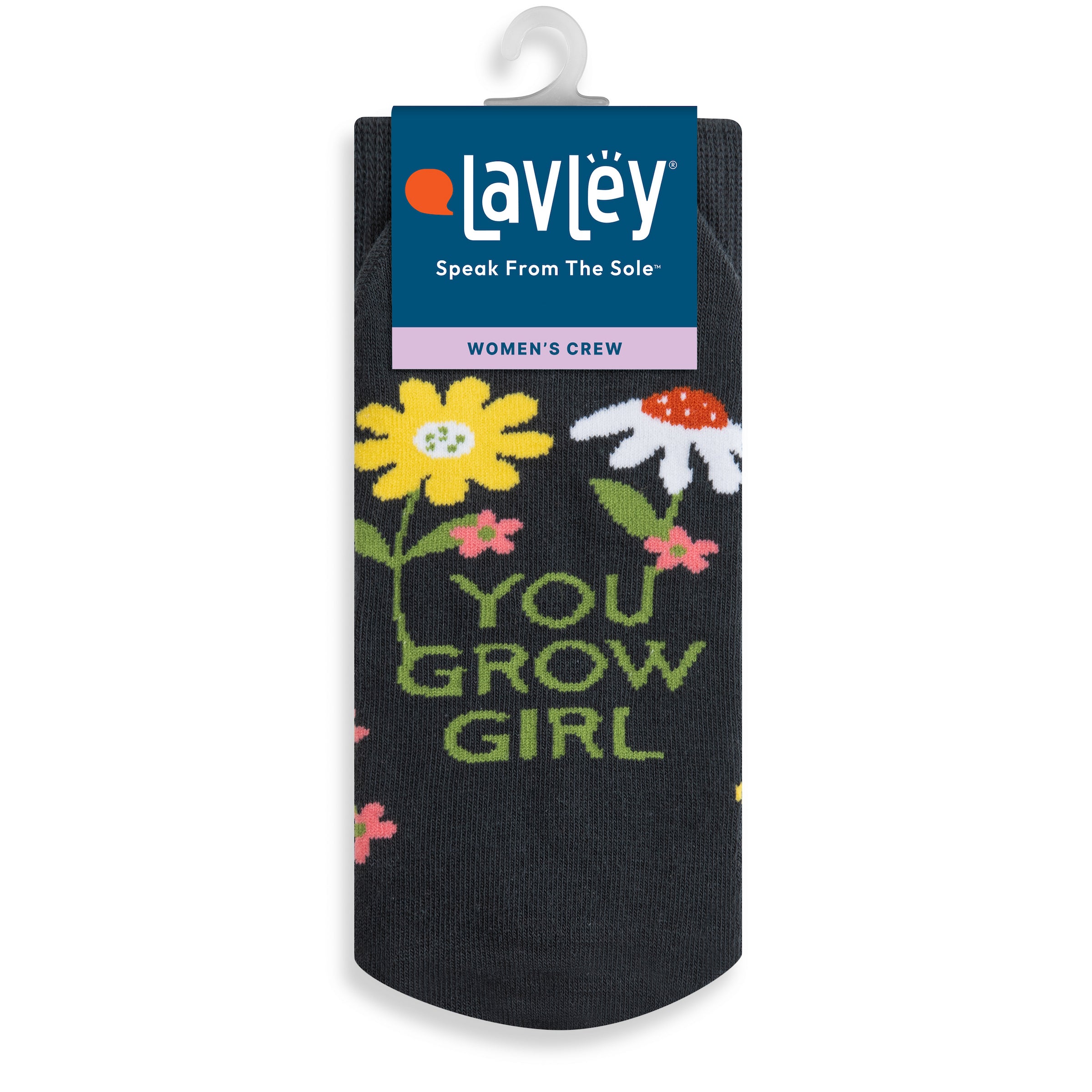 You Grow Girl Cute Flower Garden Plant Socks for Women