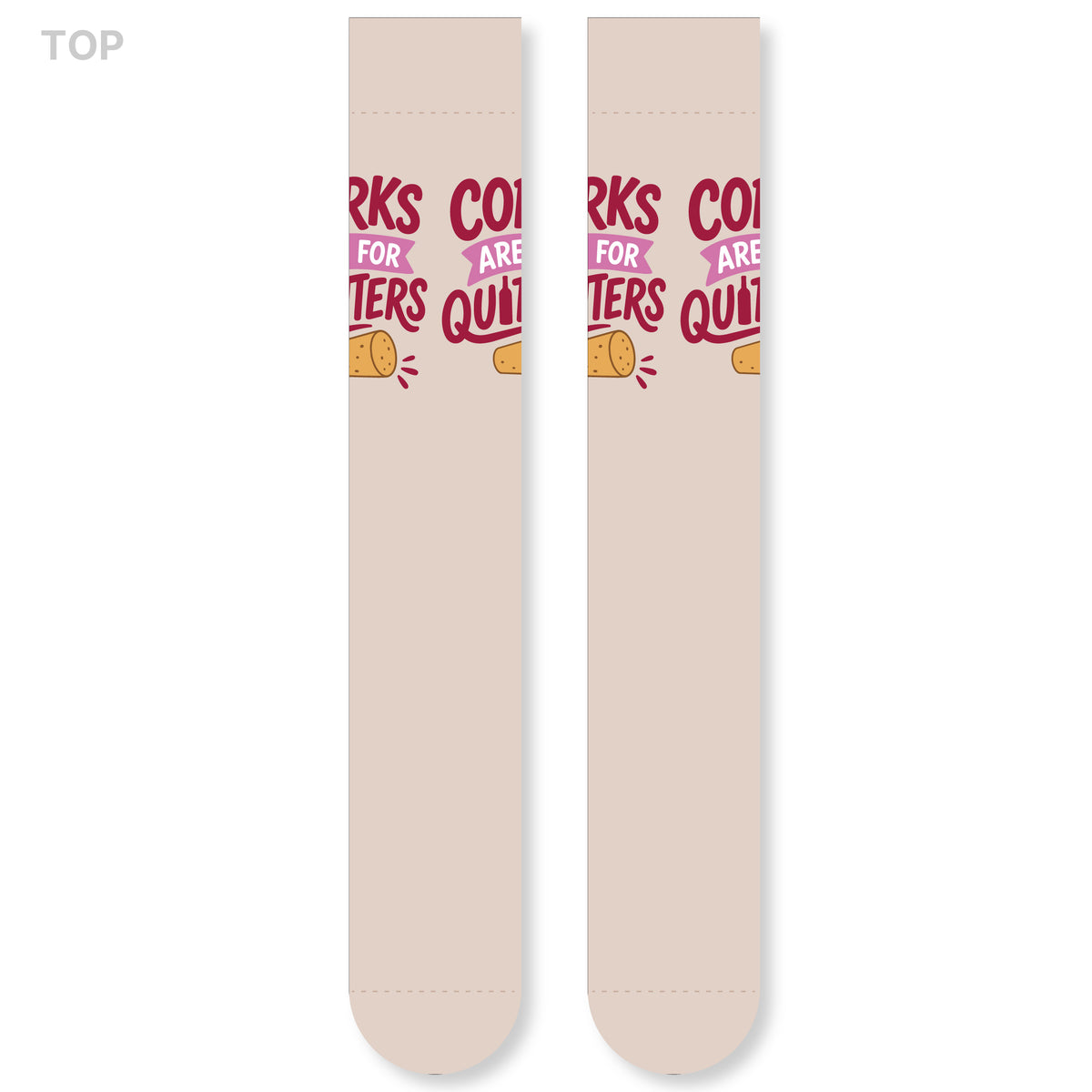 Corks Are For Quitters Funny Wine Socks Gift for Women One Size Fits Most