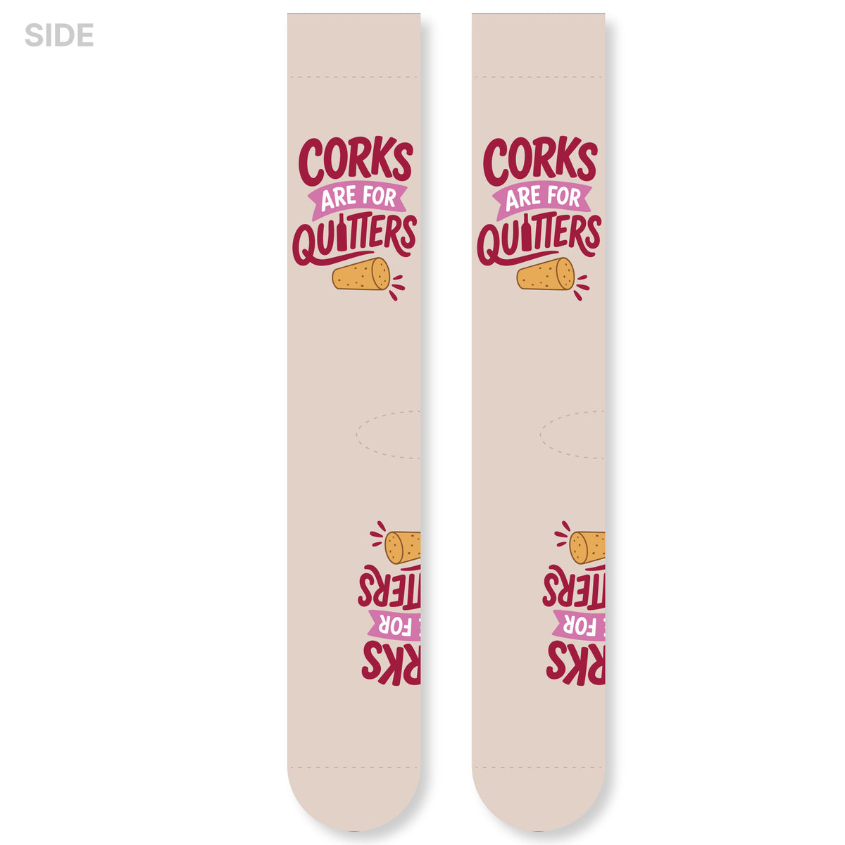 Corks Are For Quitters Funny Wine Socks Gift for Women One Size Fits Most