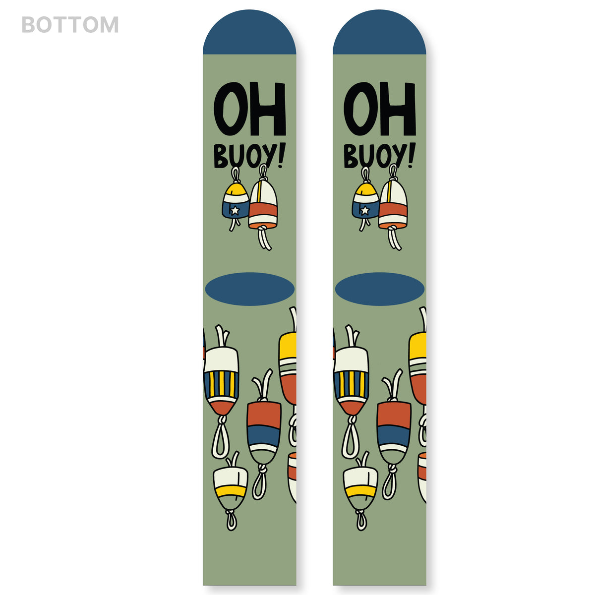 Oh Buoy! Funny Nautical Boat Socks One Size fits Most Men and Women