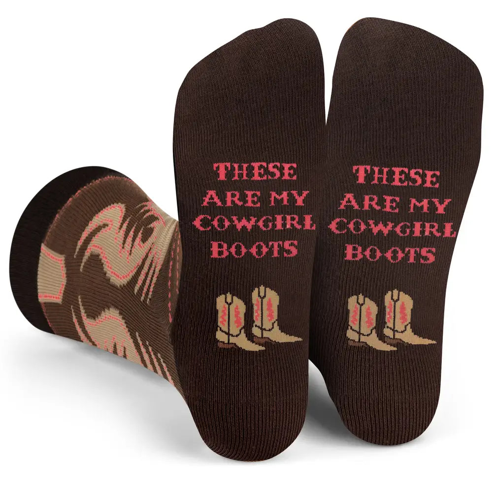 These Are My Cowgirl Boots Funny Western Socks Outfit Accessory for Women