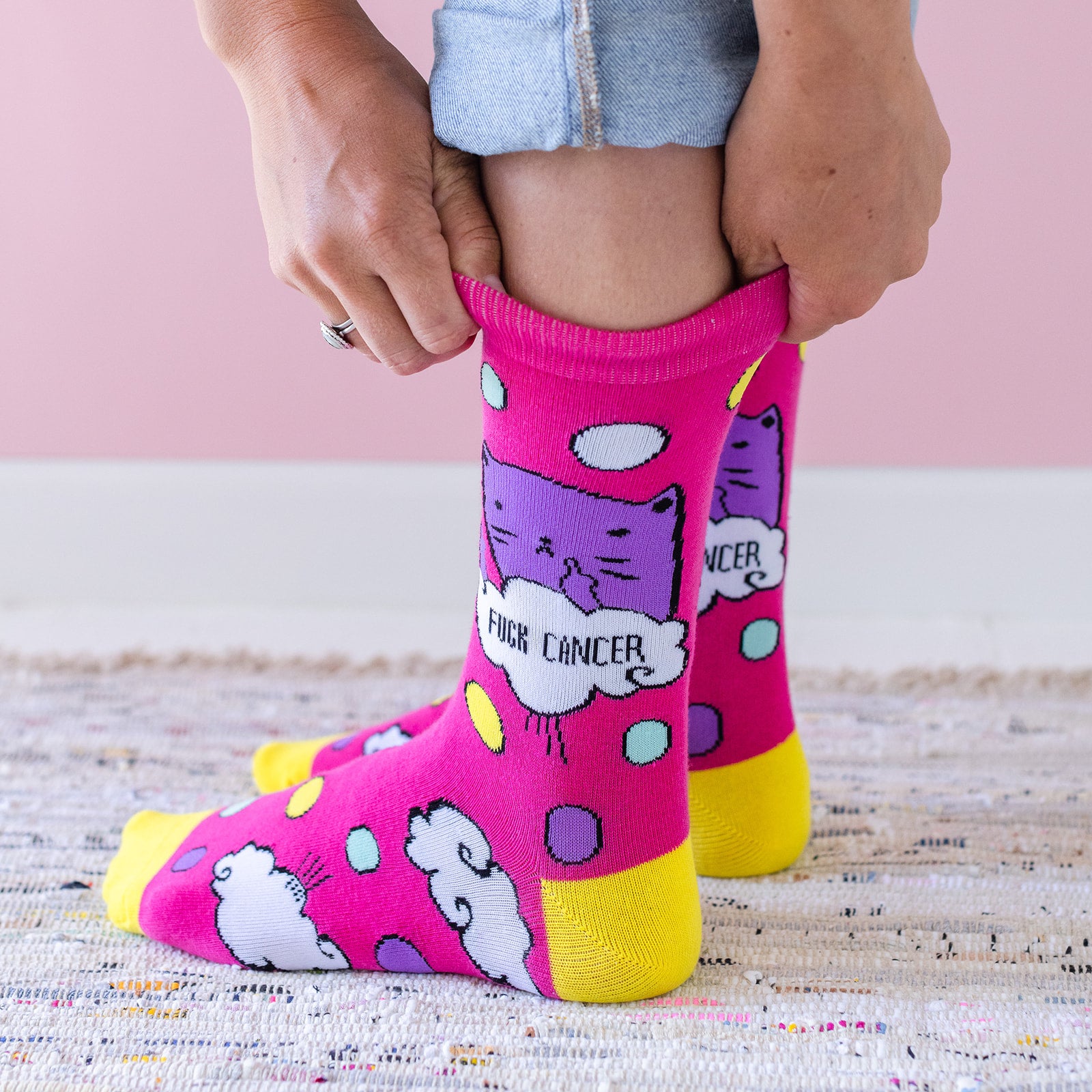 Bad Kitty "F%ck Cancer" Socks