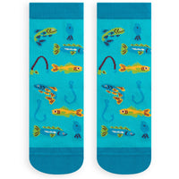 Reel Fun Colorful Fishing Socks for Kids fits Boys and Girls