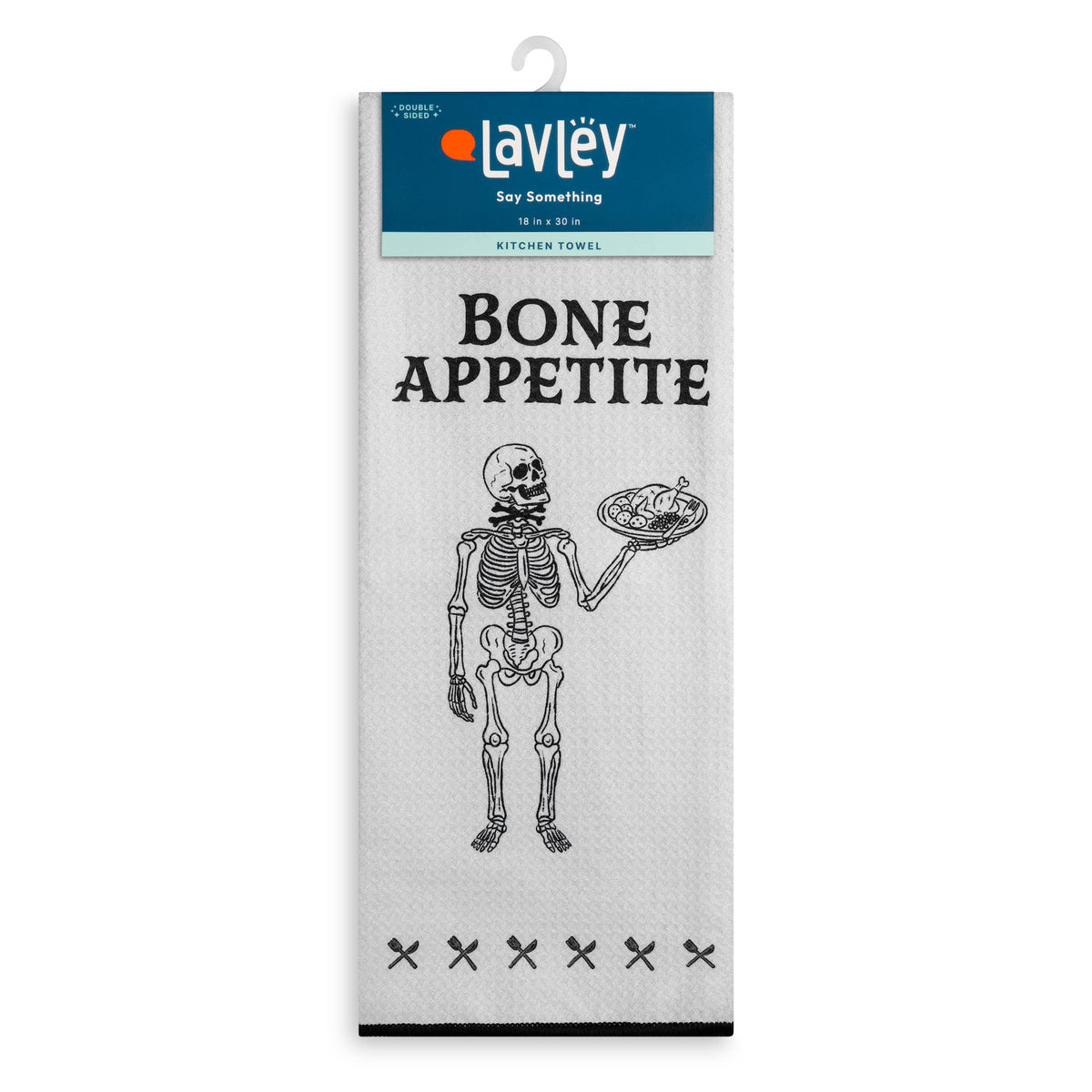 Bone Appétit Gothic Skeleton Microfiber Kitchen Tea Towel