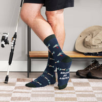 Trout of Office Funny Fishing Socks for Men