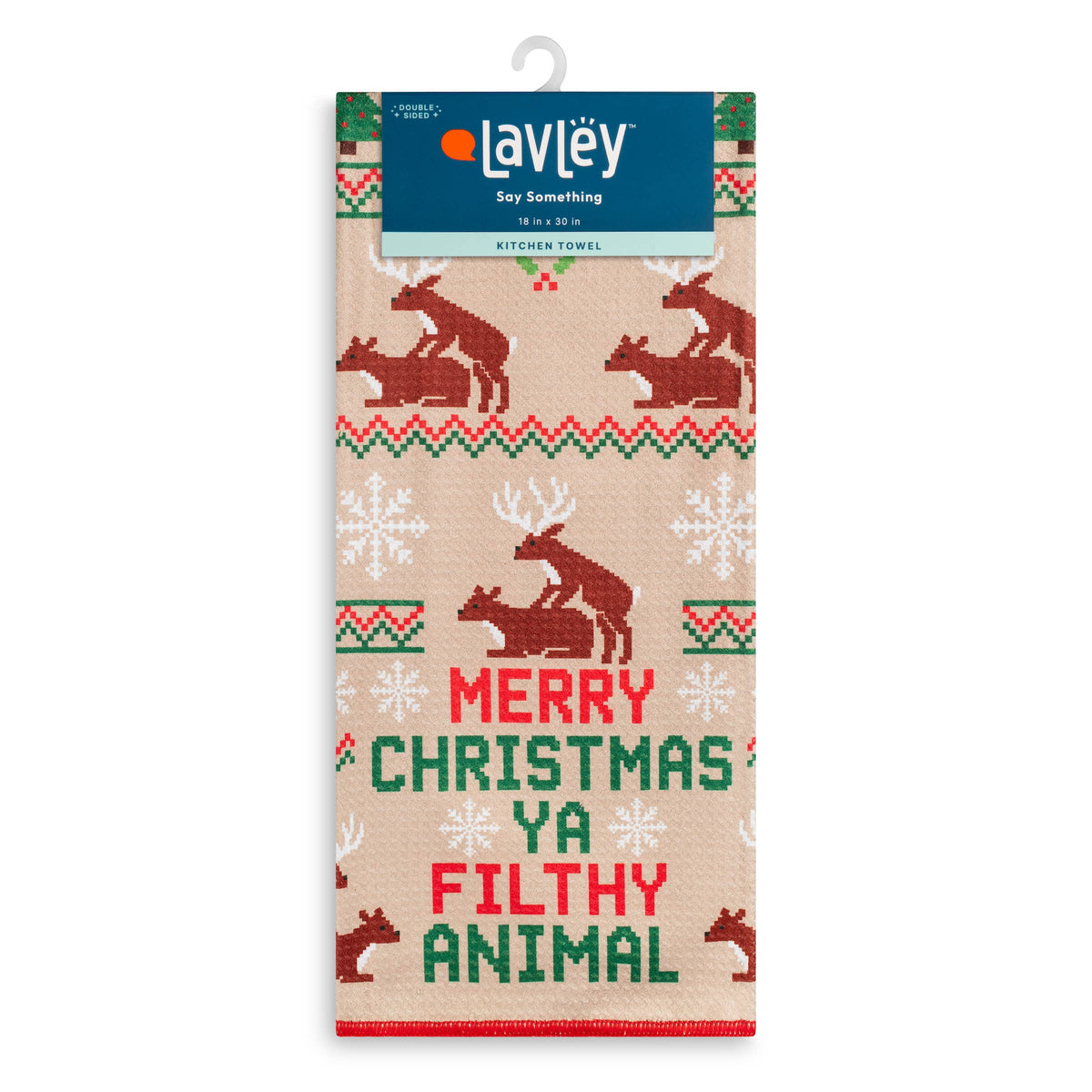 Merry Christmas You Filthy Animal Christmas Kitchen Towel