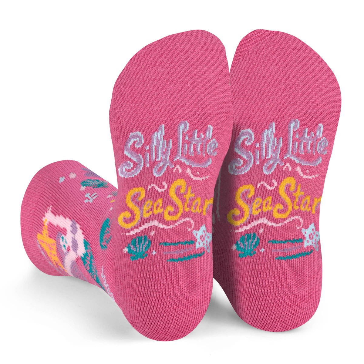 Silly Little Sea Star Cute Colorful Mermaid Socks for Girls
