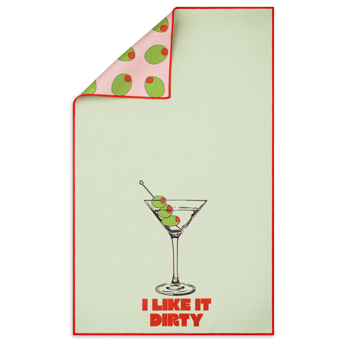 I Like It Dirty Funny Martini Microfiber Kitchen Tea Towel
