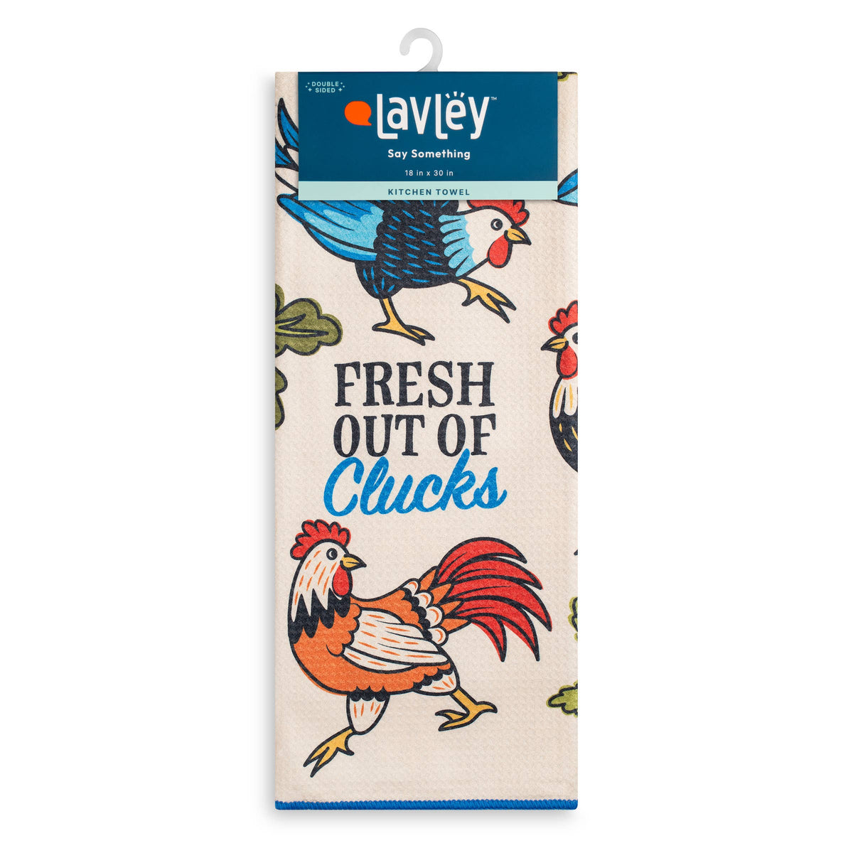 Fresh Out of Clucks Funny Chicken Microfiber Kitchen Towel