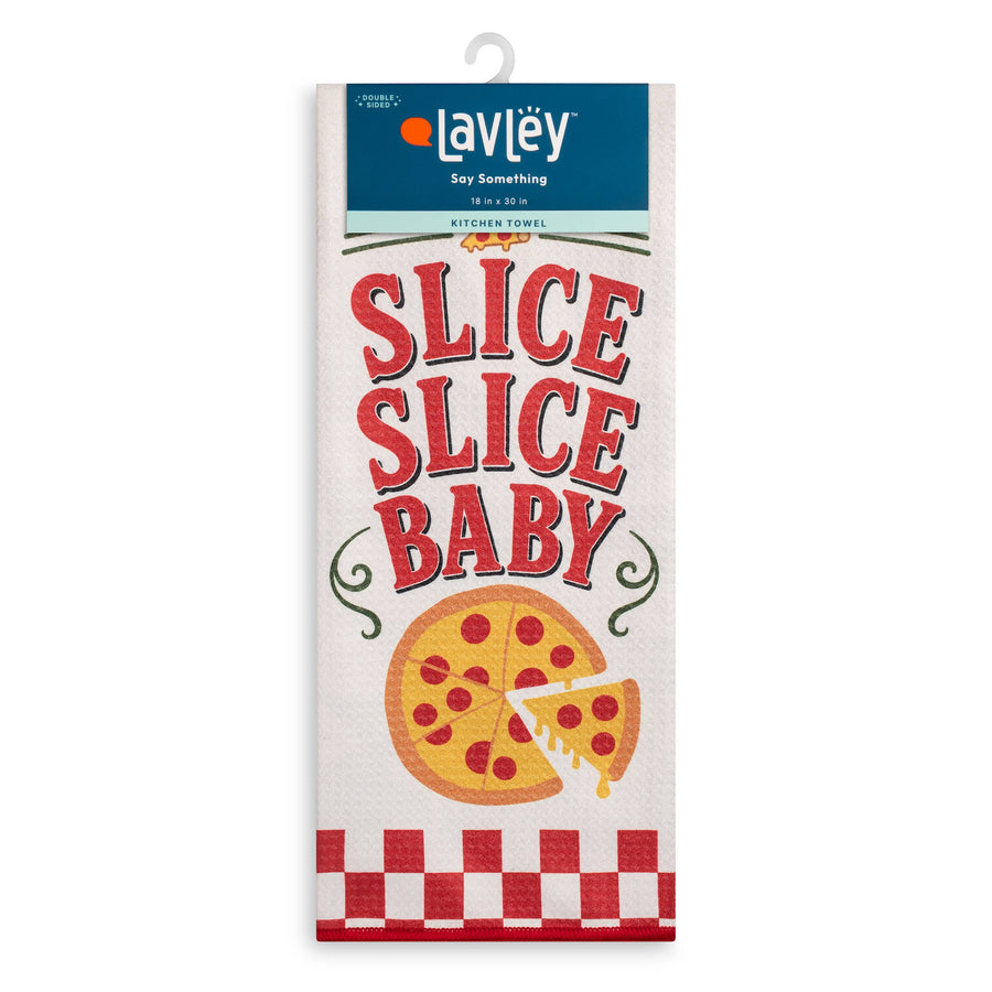 Slice Slice Baby Funny Pizza Design Microfiber Kitchen Towel
