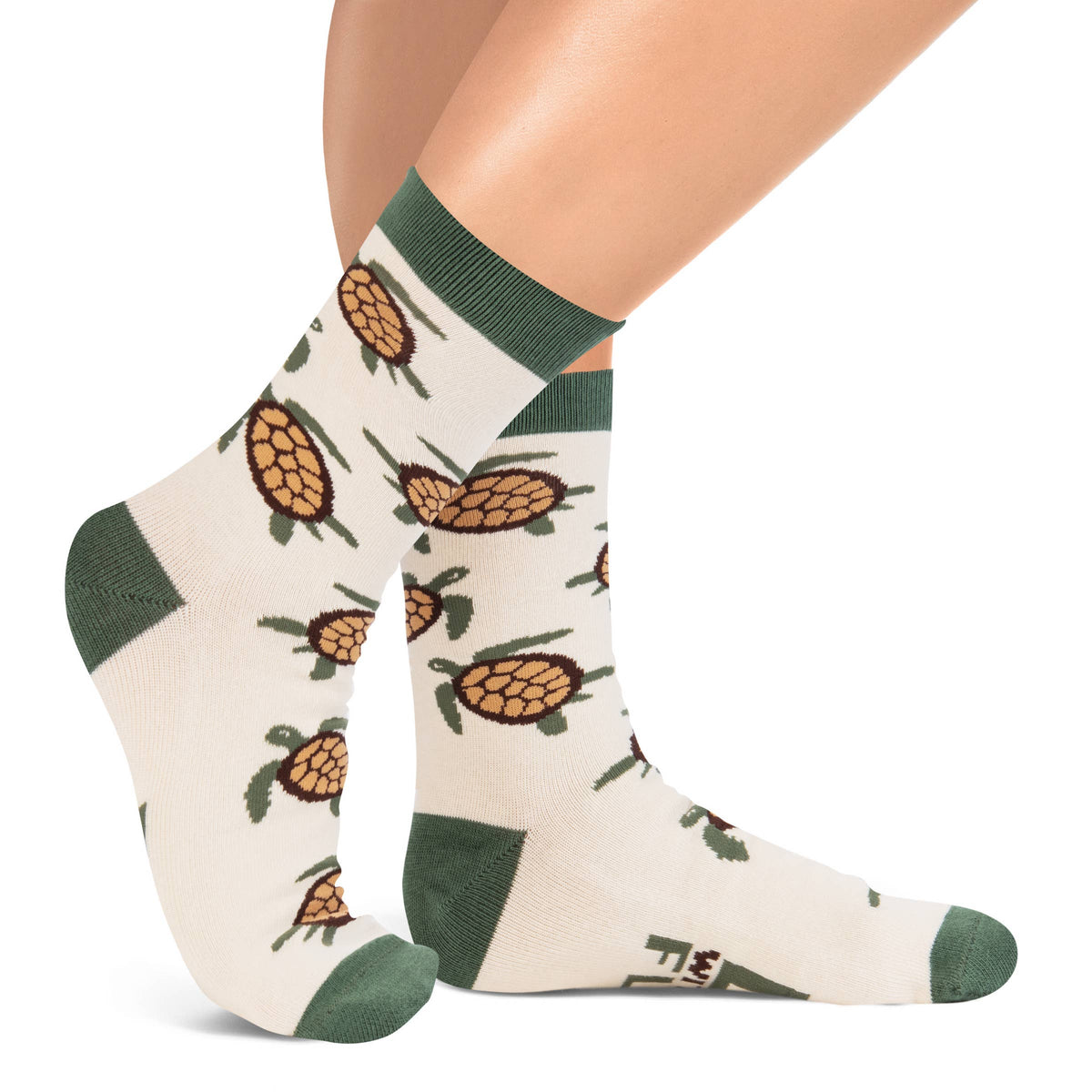 Go With The Flow Sea Turtle Socks for Men and Women