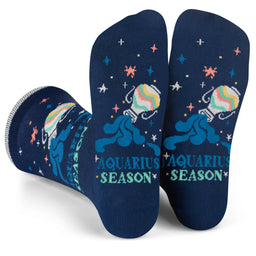 Aquarius Season Astrology Socks Birthday Gift for Women