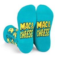 Mac & Cheese Please Colorful Crazy Food Socks for Kids