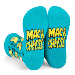 Mac & Cheese Please Colorful Crazy Food Socks for Kids