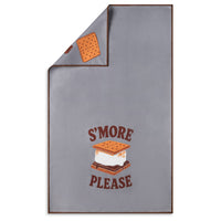 S'more Please Funny Camping Design Microfiber Kitchen Towel