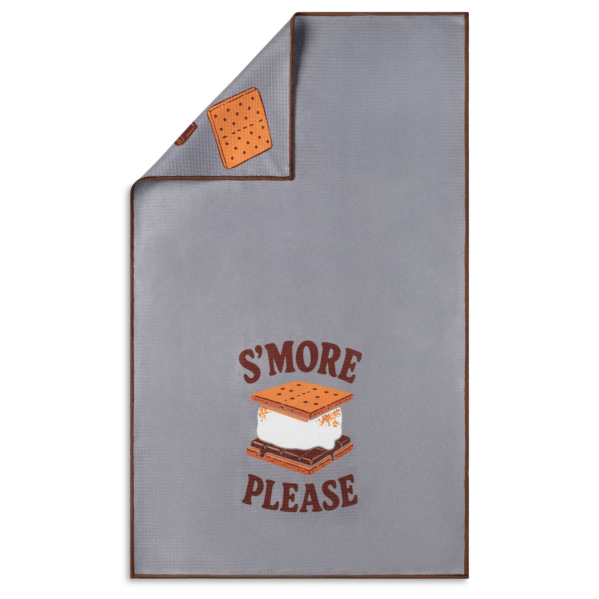 S'more Please Funny Camping Design Microfiber Kitchen Towel