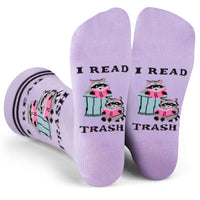 I Read Trash Book Socks for Women who Love Reading
