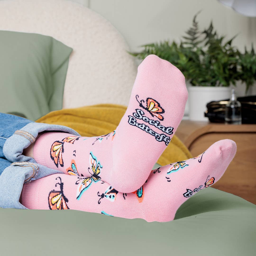 Social Butterfly Socks for Women