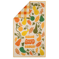 Hello Gourd-geous Fall Decor Microfiber Kitchen Tea Towel