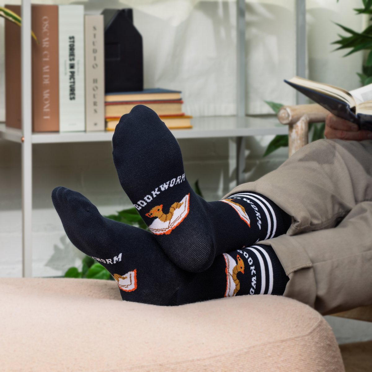 Bookworm Socks for Book Readers Unisex for Men and Women