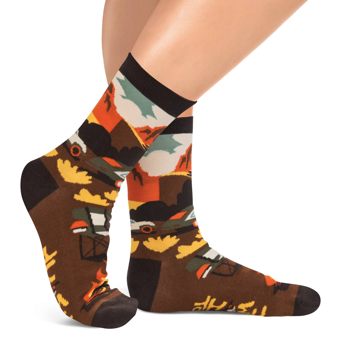 I Go Where I'm Towed RV Camper Socks for Men and Women