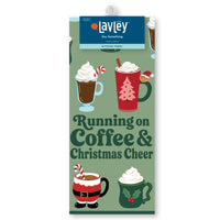 Running on Coffee & Christmas Cheer Microfiber Kitchen Towel