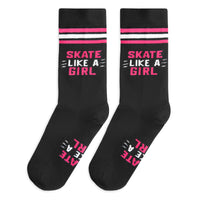 Skate Like a Girl Socks for Women who Play Hockey
