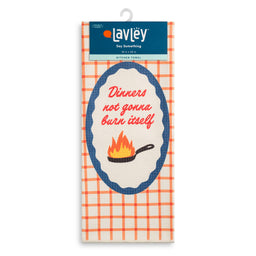 Dinners Not Gonna Burn Itself Funny Microfiber Kitchen Towel