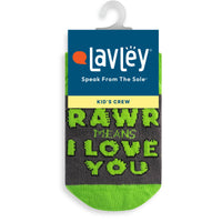 Rawr Means I Love You Kids Socks