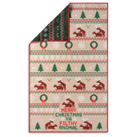 Merry Christmas You Filthy Animal Christmas Kitchen Towel