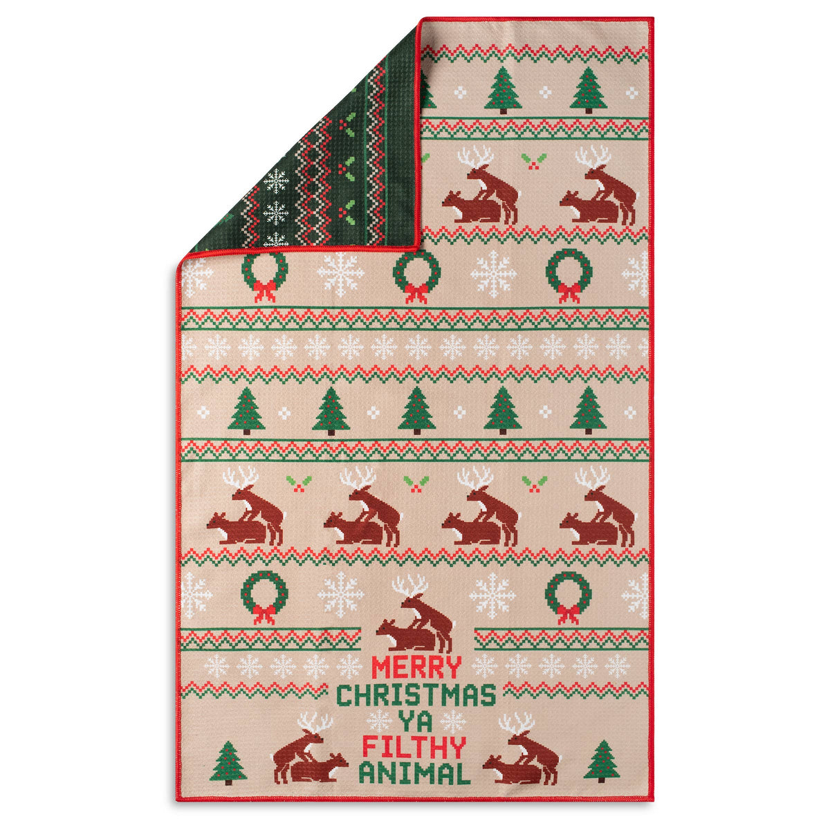 Merry Christmas You Filthy Animal Christmas Kitchen Towel