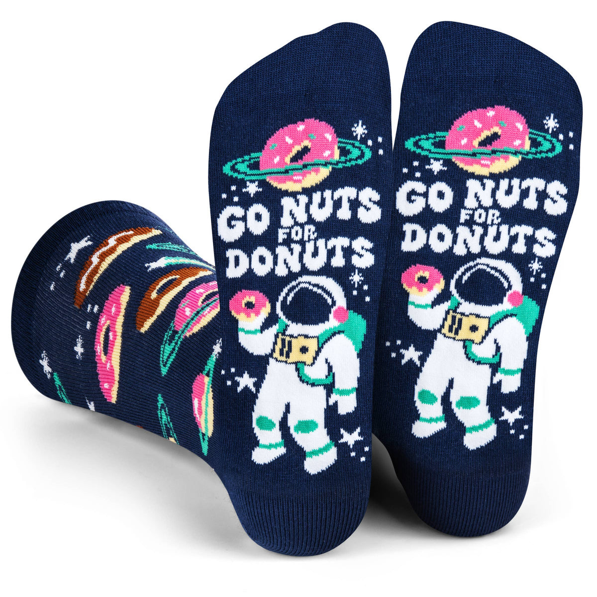 Go Nuts for Donuts Socks Funny Accessory for Men and Women