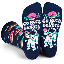Go Nuts for Donuts Socks Funny Accessory for Men and Women
