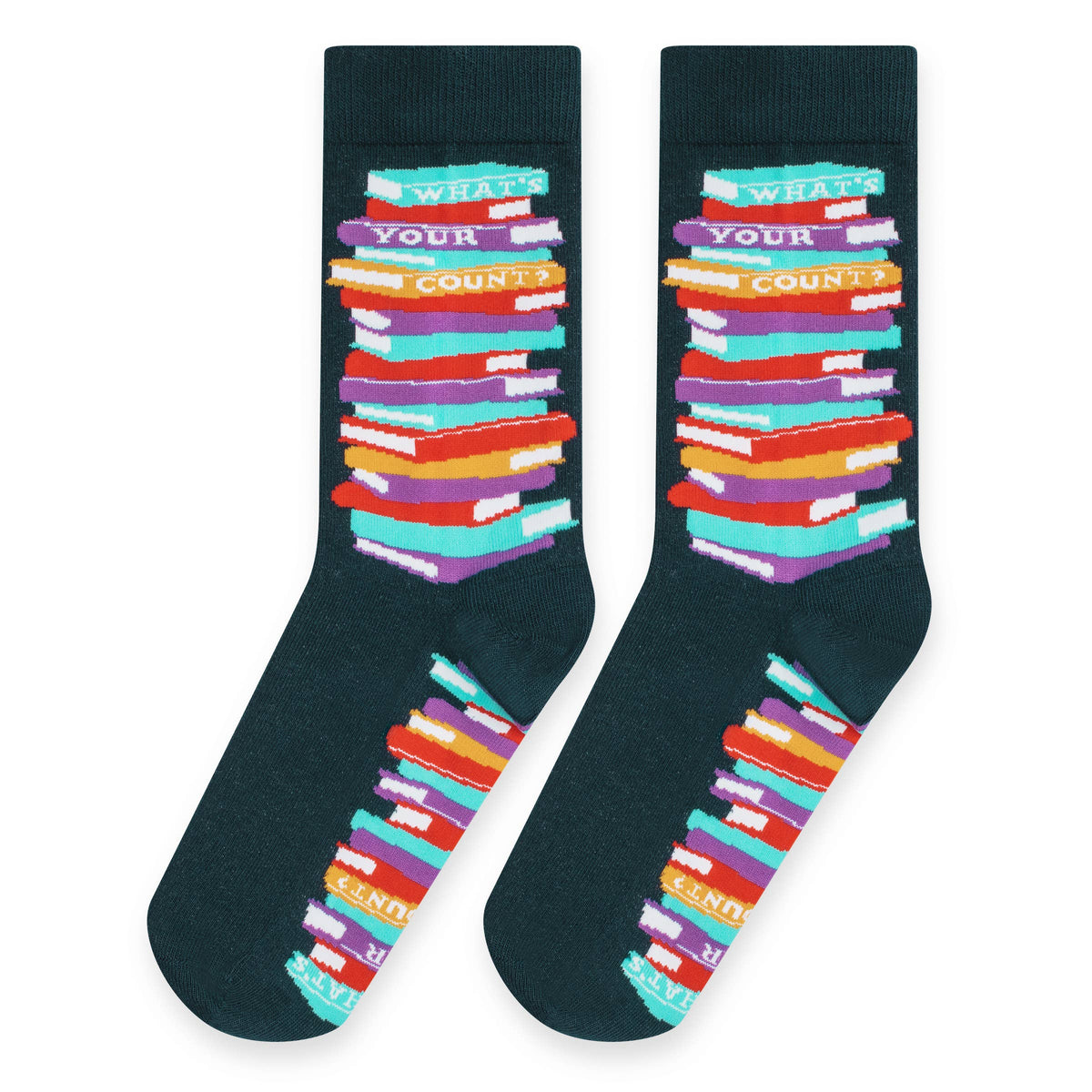 What's Your Count Funny Book Socks For Reading Lovers