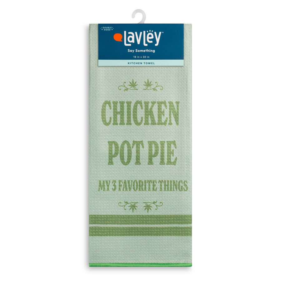 Chicken, Pot, Pie Funny Microfiber Kitchen Tea Towel